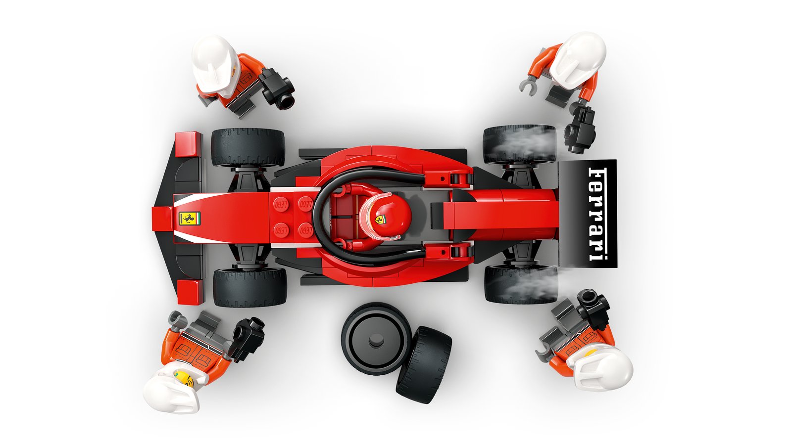 LEGO 60443 LEGO® City 60443 - F1® Boxenstopp mit Boxencrew und Ferrari Flitzer – Detailansicht 3