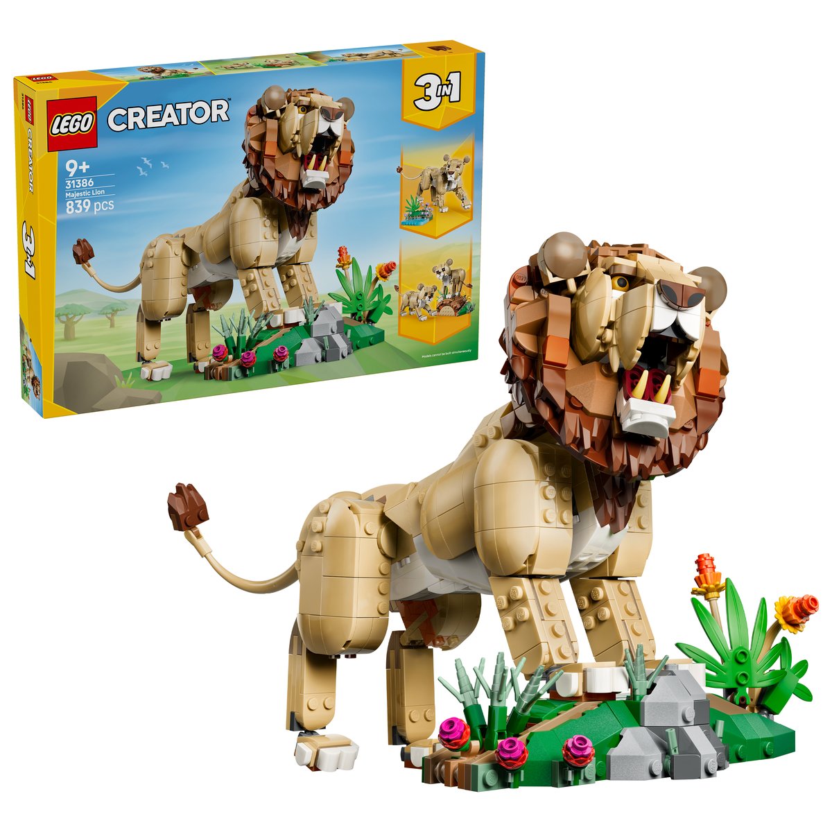 LEGO 31386 LEGO® Creator 31386 - Wilde Tiere: Majestätischer Löwe – Box & Produkt
