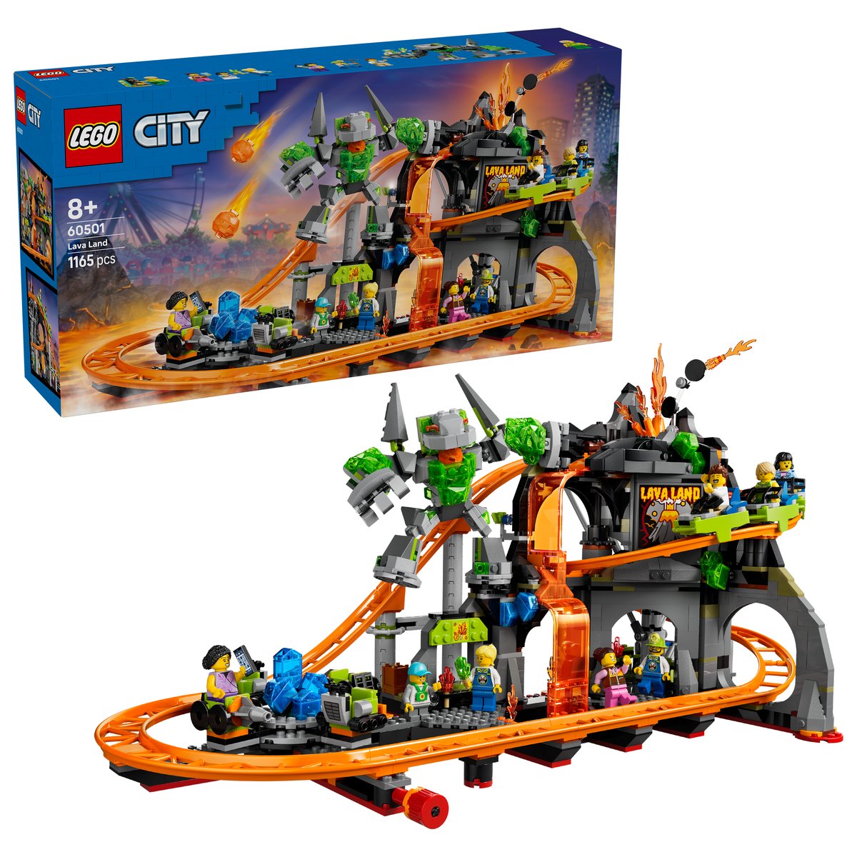 LEGO 60501 LEGO® City 60501 - Lava Land-Achterbahnpark – Box & Produkt