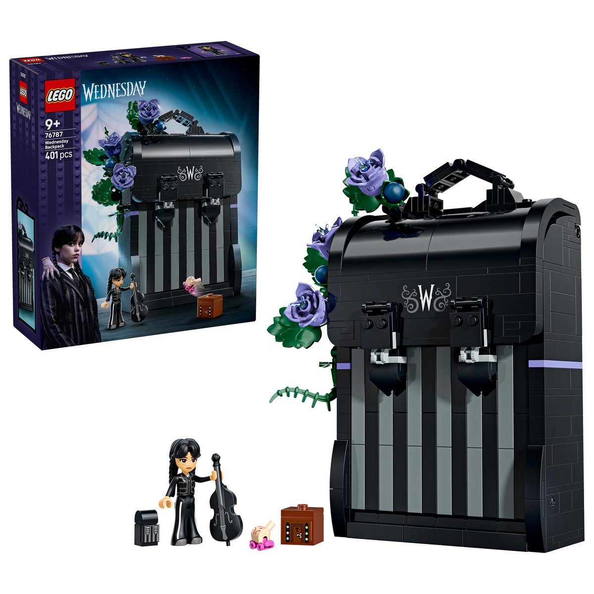 LEGO 76787 LEGO® Wednesday 76787 - Wednesdays Rucksack – Box & Produkt