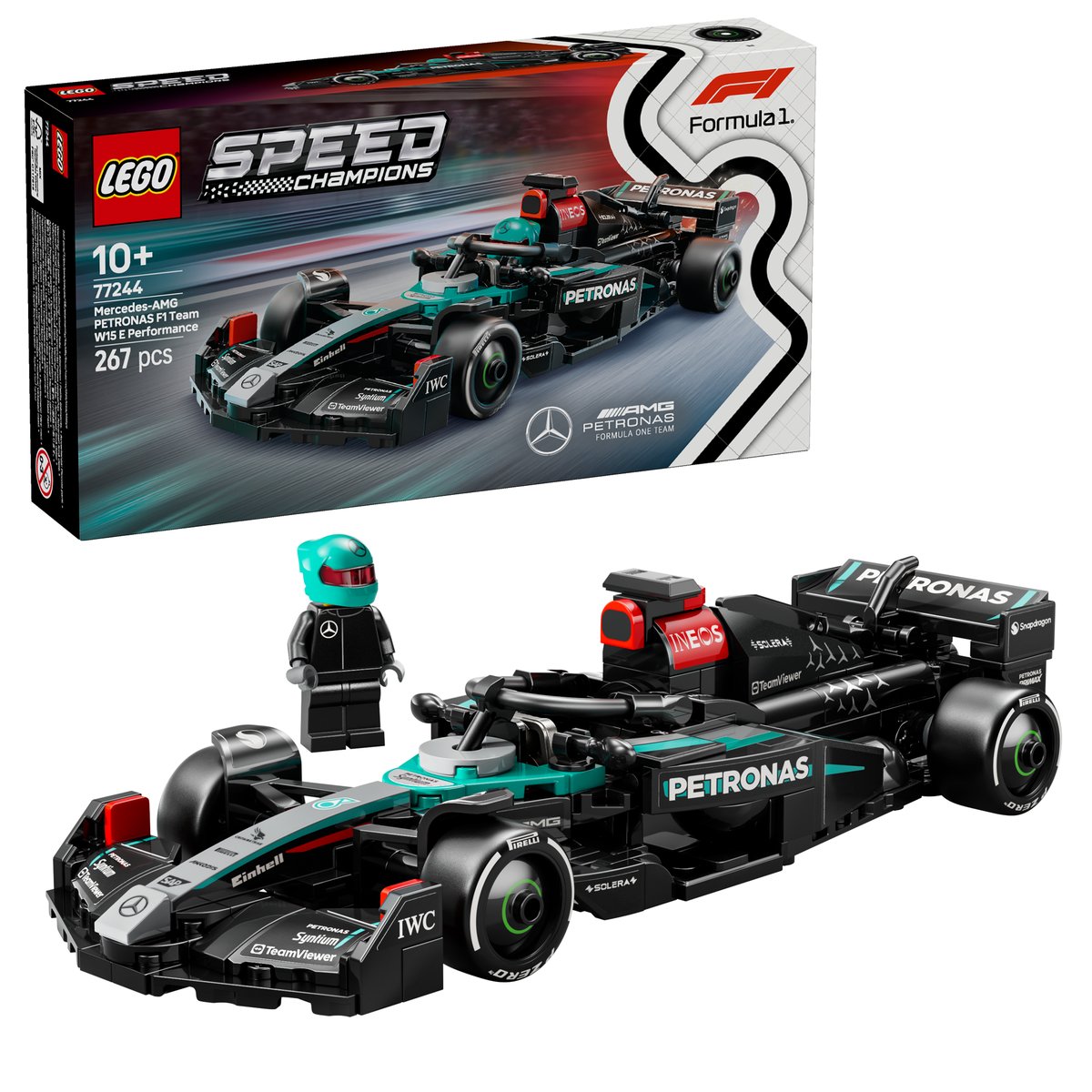 LEGO 77244 LEGO® Speed Champions 77244 - Mercedes-AMG F1® W15 Rennauto – Box & Produkt