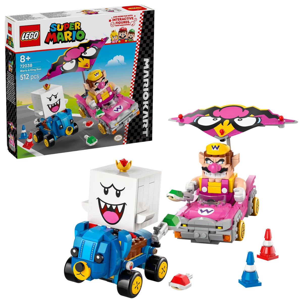 LEGO 72038 LEGO® Super Mario 72038 - Mario Kart™ – Wario & König Buu Huu – Box & Produkt
