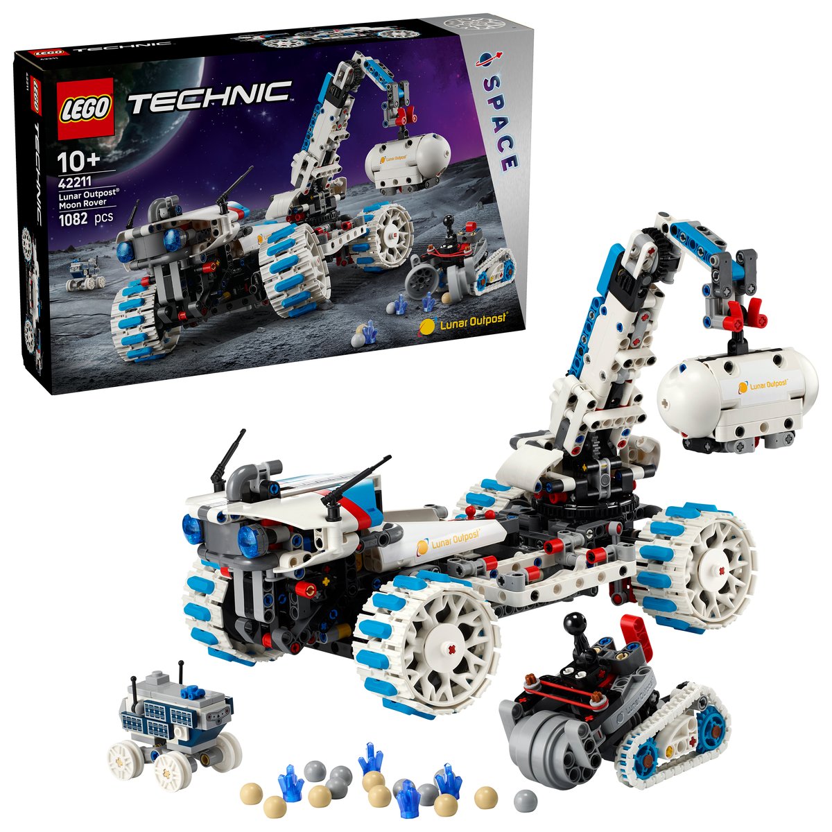 LEGO 42211 LEGO® Technic 42211 - Lunar Outpost™ Mondrover-Raumfahrzeug – Box & Produkt