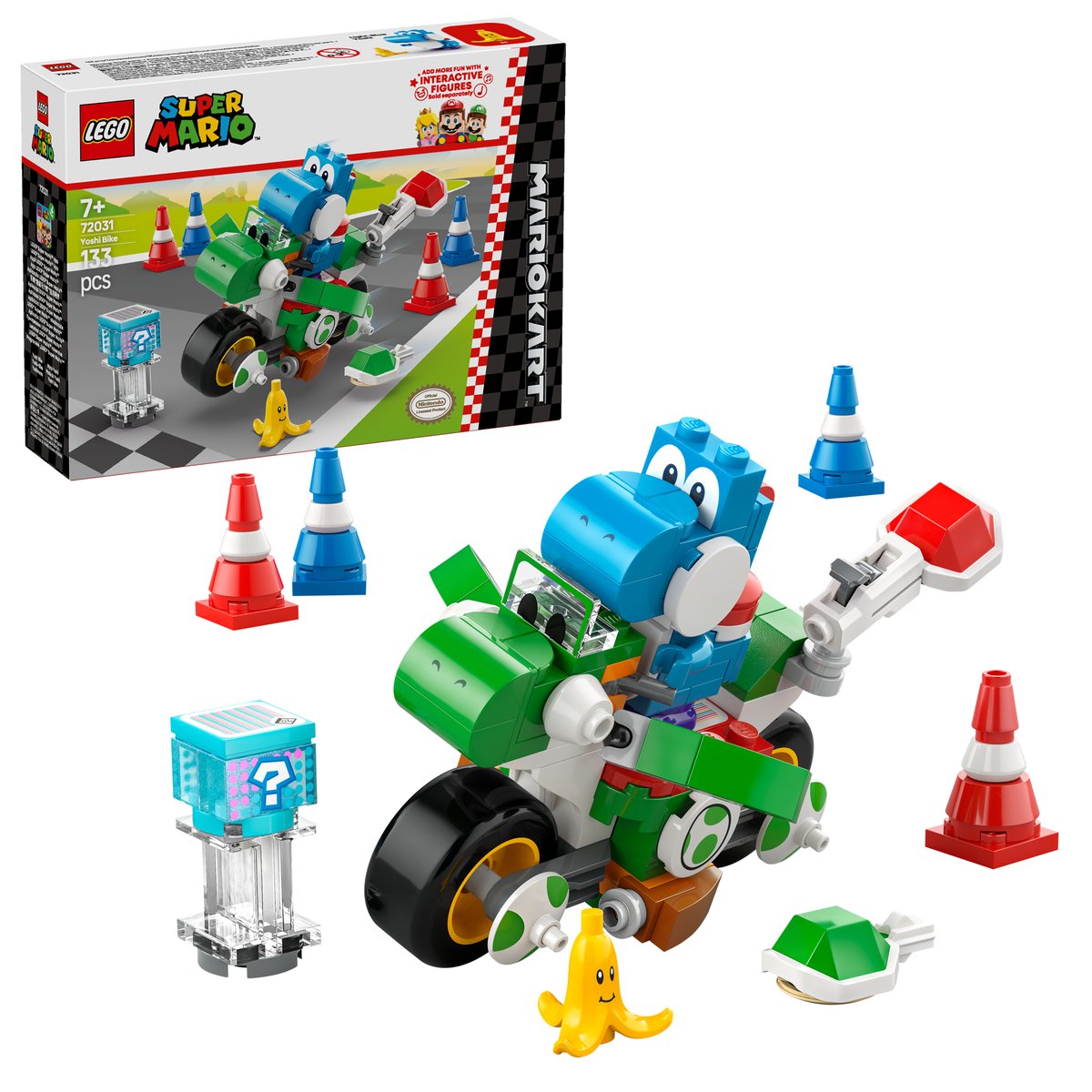 LEGO 72031 LEGO® Super Mario 72031 - Mario Kart™ – Yoshi–Bike – Box & Produkt