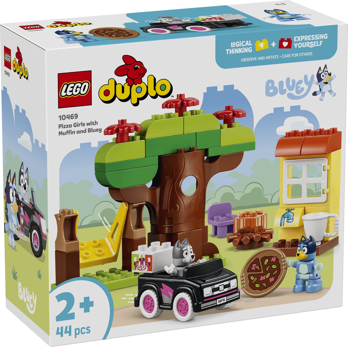 LEGO 10469 LEGO® DUPLO® Bluey 10469 - Pizza-Schwestern mit Muffin und Bluey – Verpackung vorne