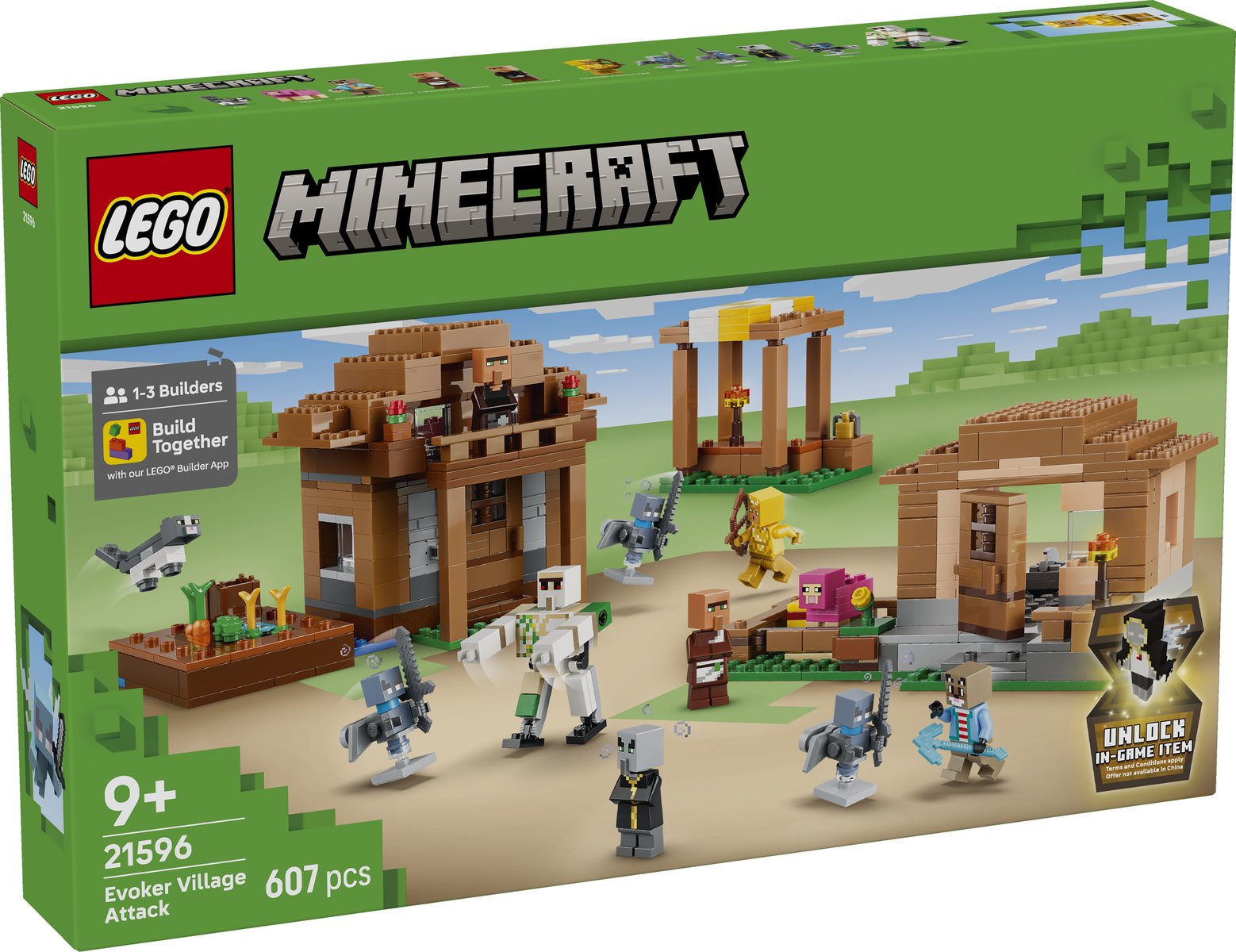 LEGO 21596 LEGO® Minecraft® 21596 - Angriff des Magiers auf das Dorf – Verpackung vorne
