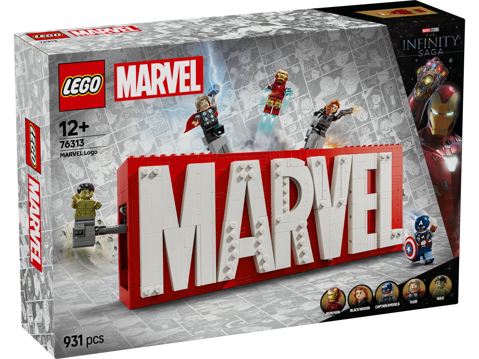 LEGO® Super Heroes Marvel 76313 - MARVEL Logo & Minifiguren LEGO® Super Heroes Marvel 76313 - MARVEL Logo & Minifiguren