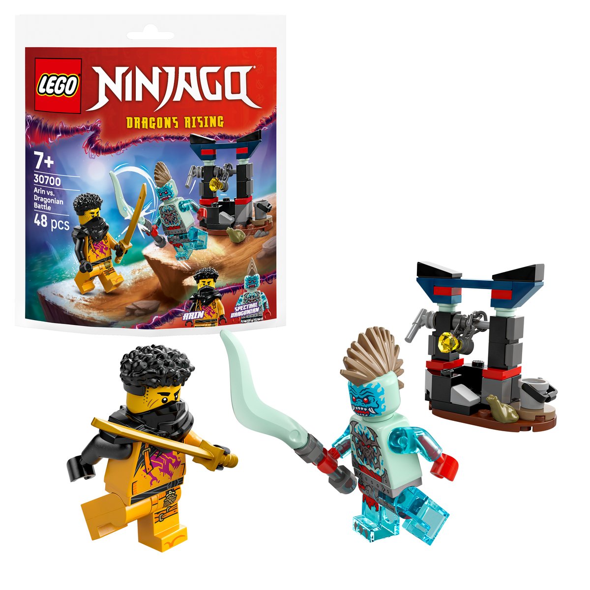 LEGO 30700 LEGO® Ninjago 30700 - Arins Duell mit dem Drachenmenschen – Box & Produkt