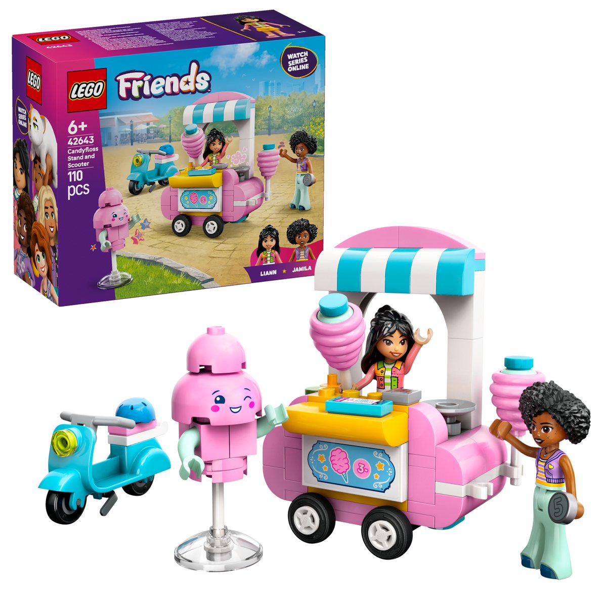 LEGO 42643 LEGO® Friends 42643 - Zuckerwattestand – Box & Produkt