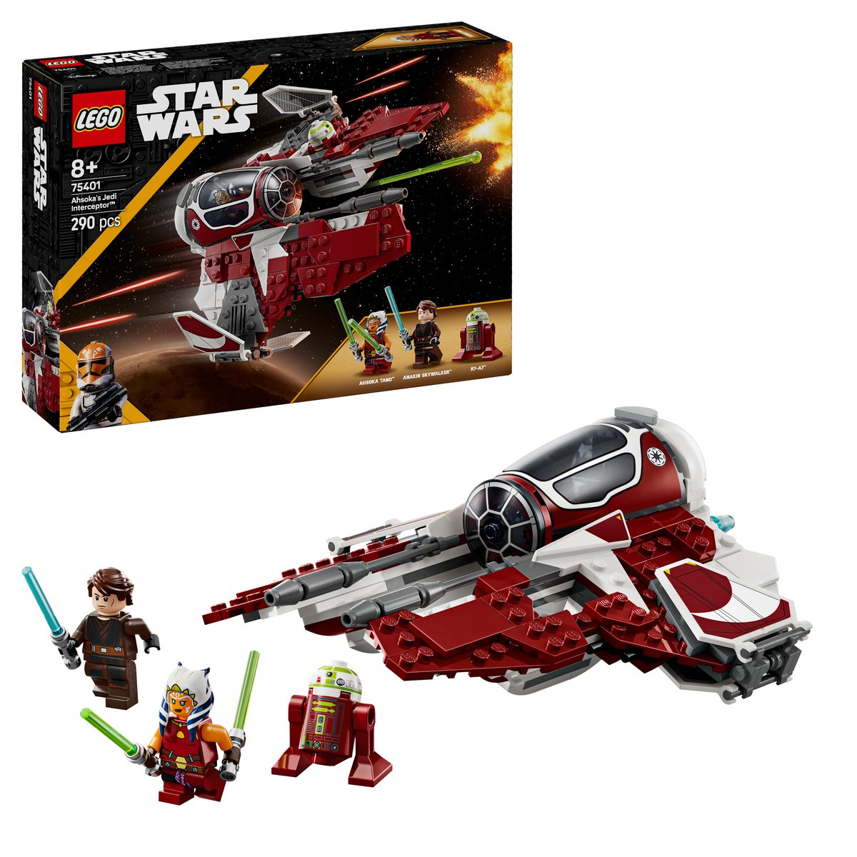 LEGO 75401 LEGO® Star Wars™ 75401 - Ahsokas Jedi Interceptor™ – Box & Produkt