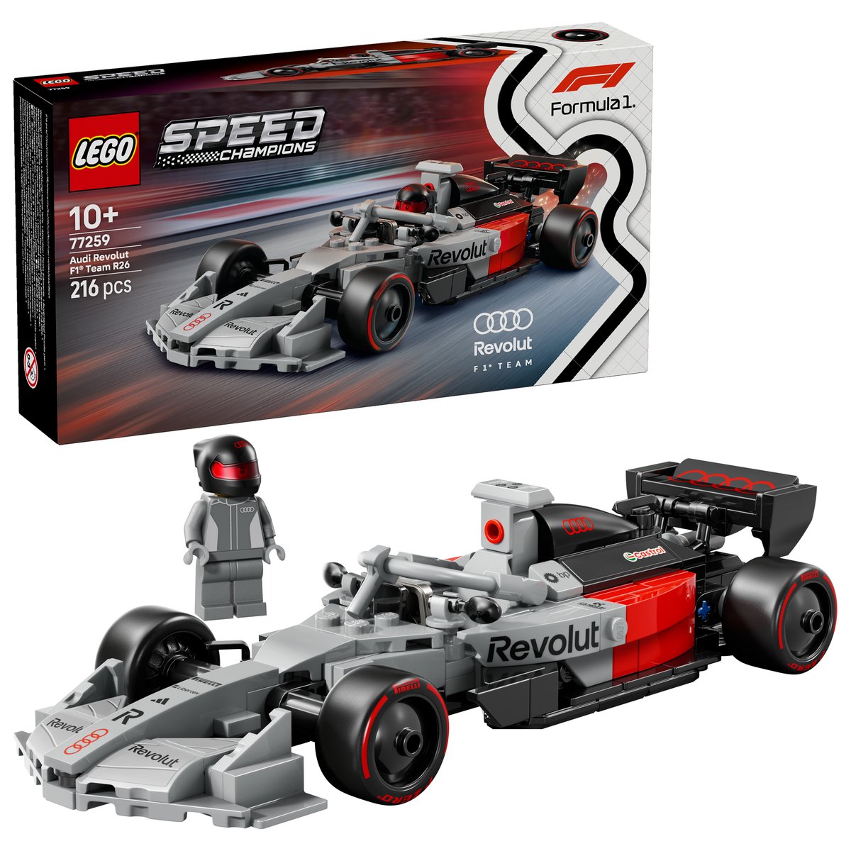 LEGO 77259 LEGO® Speed Champions 77259 - Audi Revolut F1® Team R26 Rennwagen – Box & Produkt