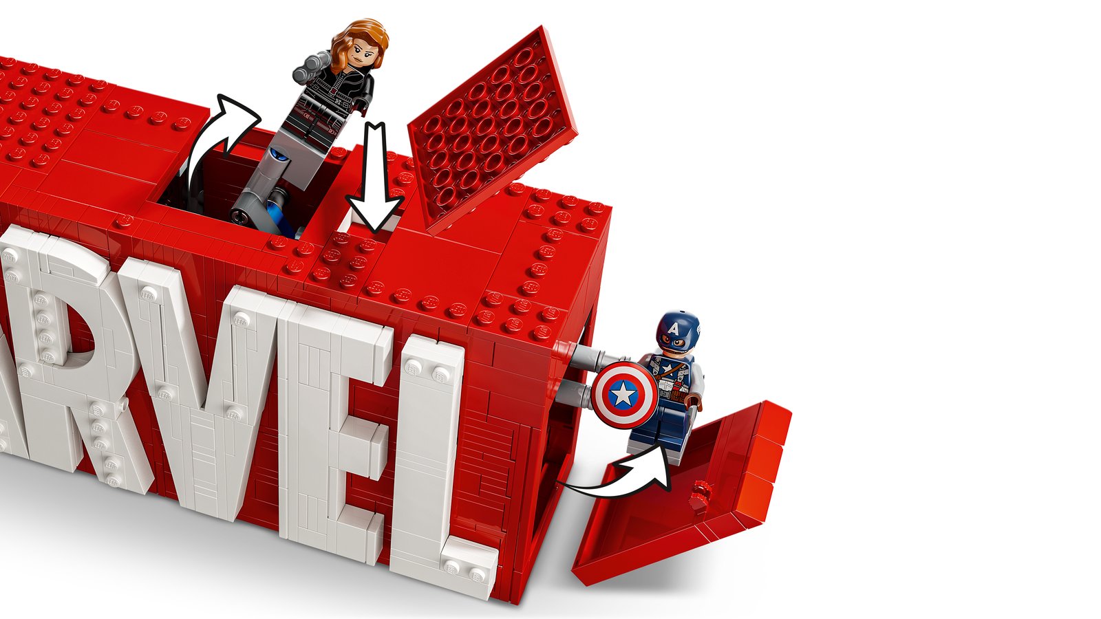 LEGO 76313 LEGO® Super Heroes Marvel 76313 - MARVEL Logo & Minifiguren – Detailansicht 2