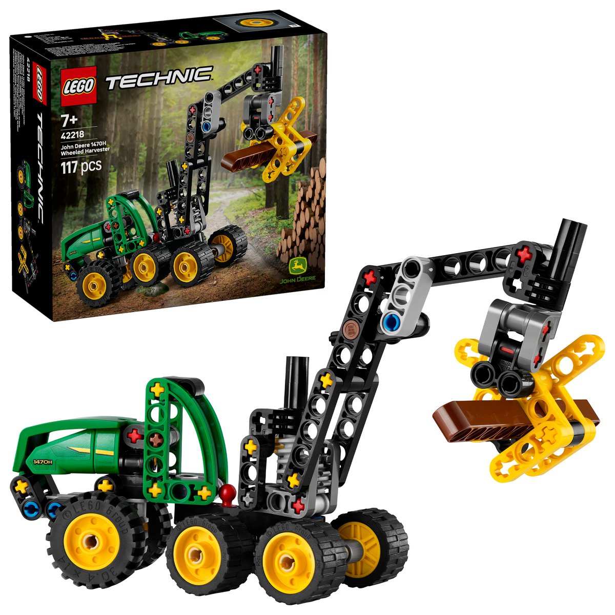 LEGO 42218 LEGO® Technic 42218 - John Deere 1470H Rad-Harvester – Box & Produkt