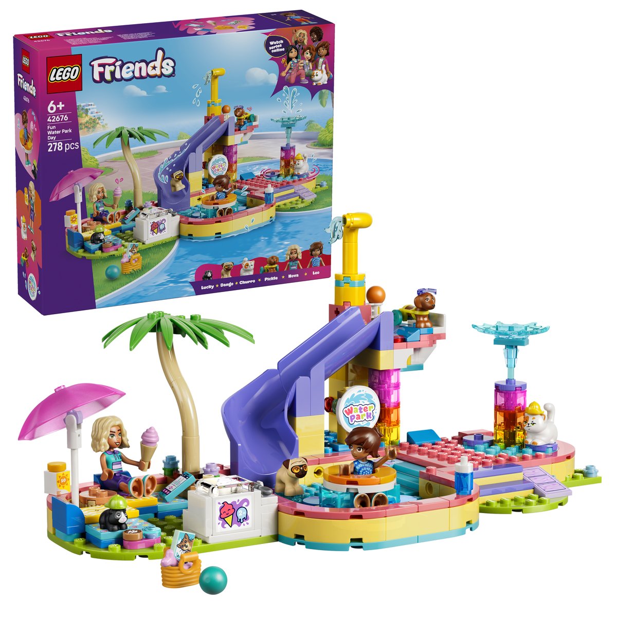 LEGO 42676 LEGO® Friends 42676 - Lustiger Tag im Wasserpark – Box & Produkt