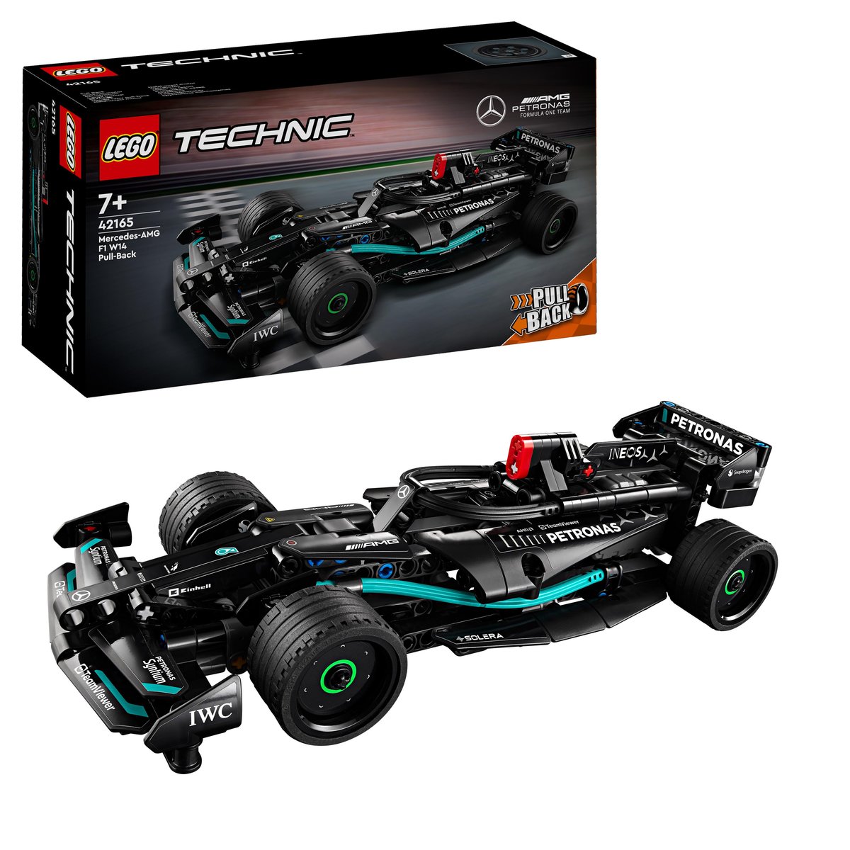 LEGO 42165 LEGO® Technic 42165 - Mercedes-AMG F1 W14 E Performance Pull-Back – Box & Produkt