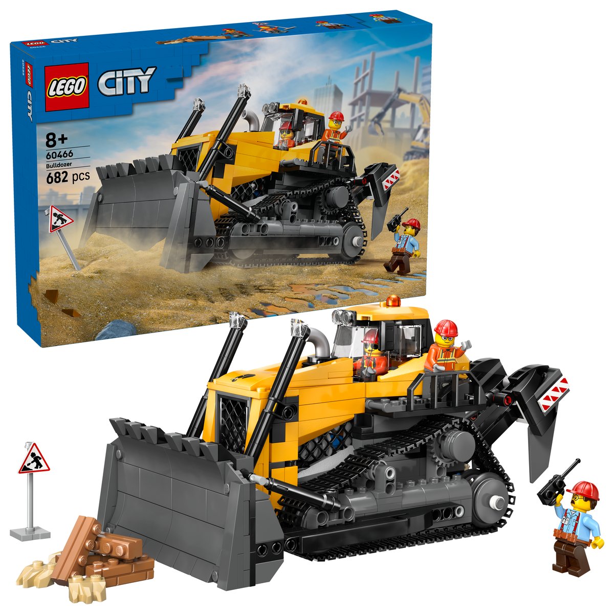 LEGO 60466 LEGO® City 60466 - Gelber Bulldozer – Box & Produkt