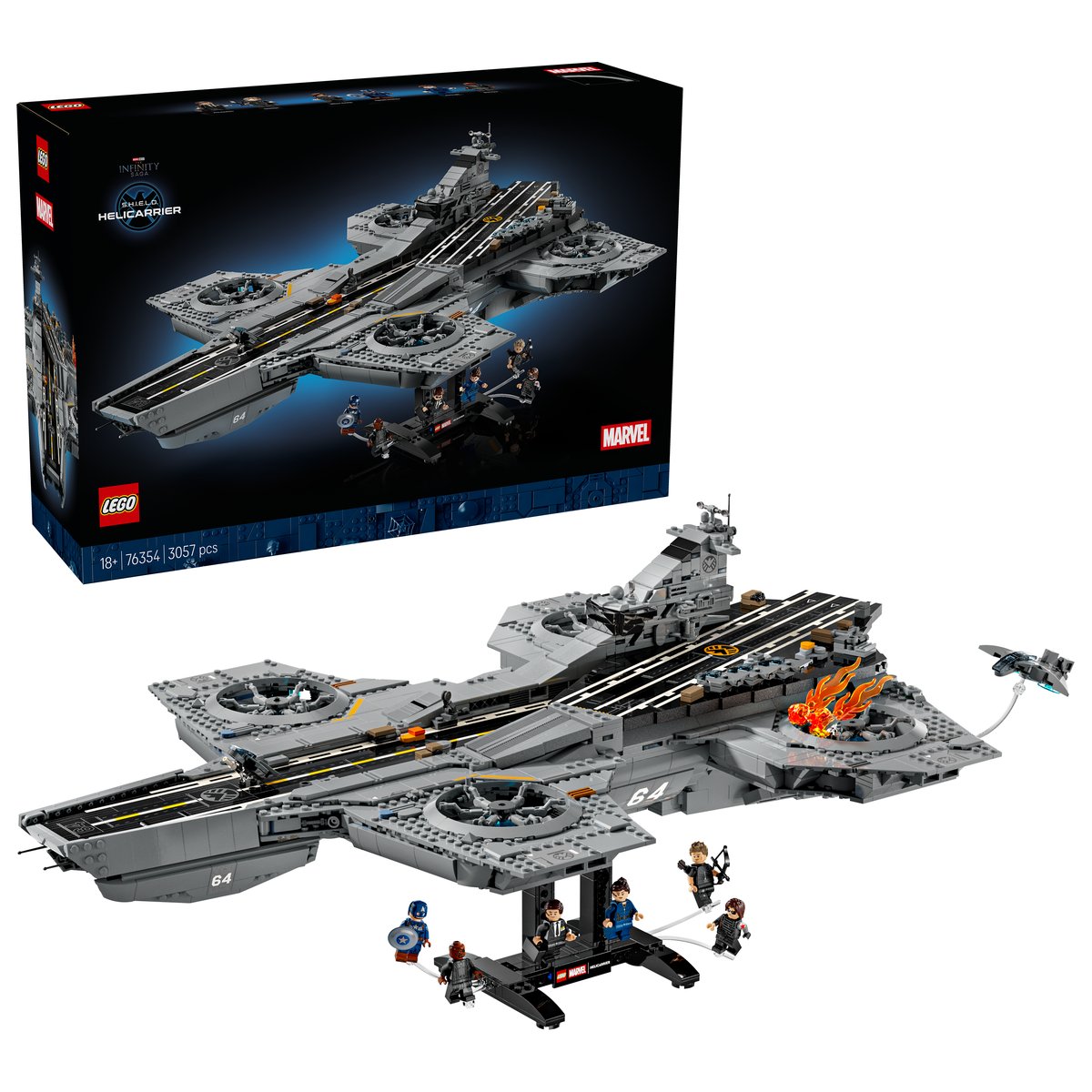 LEGO 76354 LEGO® ǀ Marvel 76354 - S.H.I.E.L.D.-Helicarrier – Box & Produkt