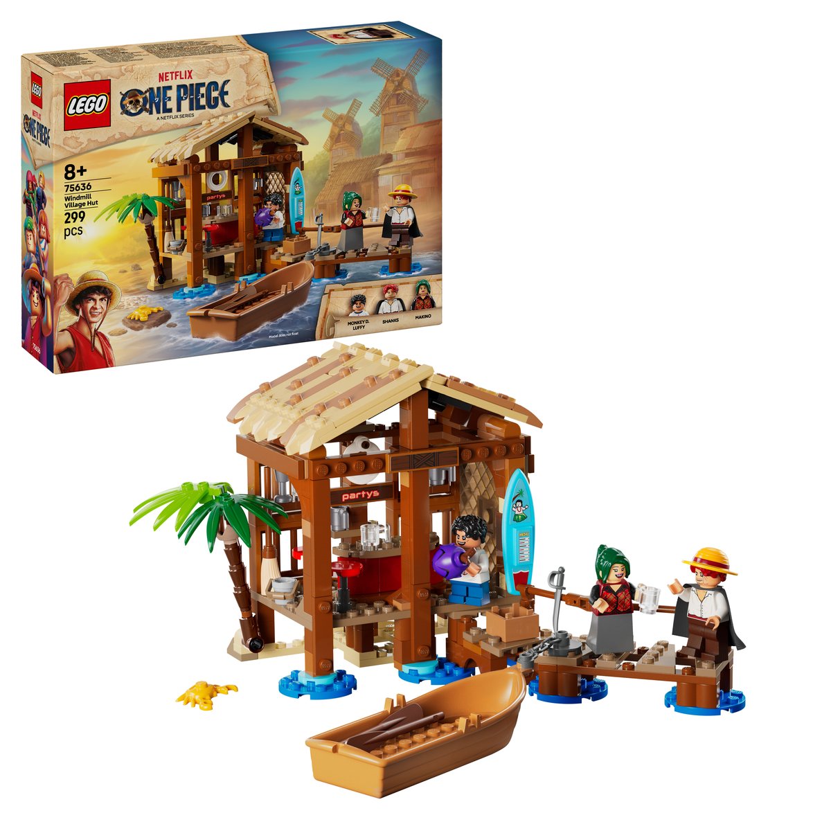 LEGO 75636 LEGO® ONE PIECE 75636 - Hütte im Windmühlendorf – Box & Produkt
