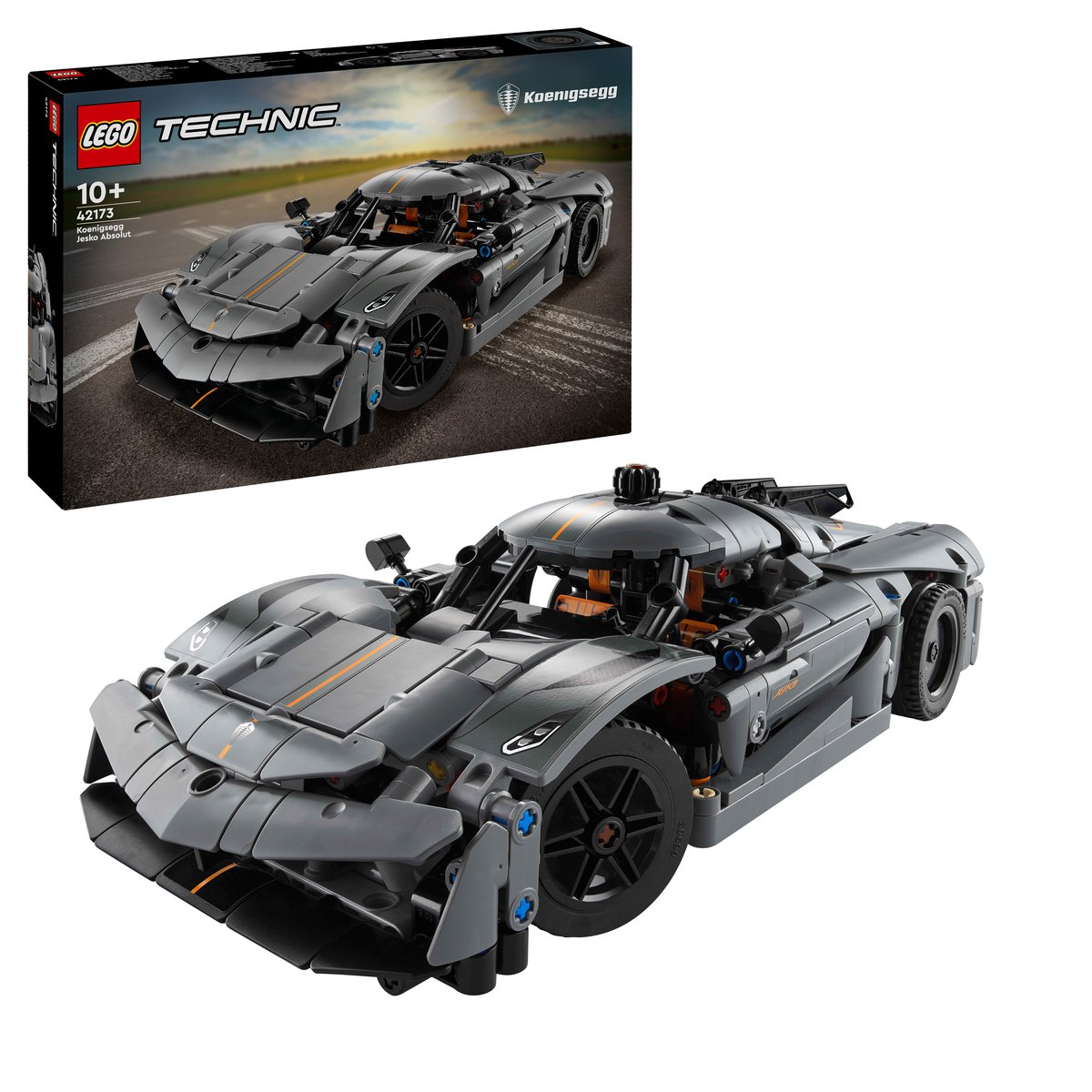 LEGO 42173 LEGO® Technic 42173 - Koenigsegg Jesko Absolut Supersportwagen in Grau – Box & Produkt