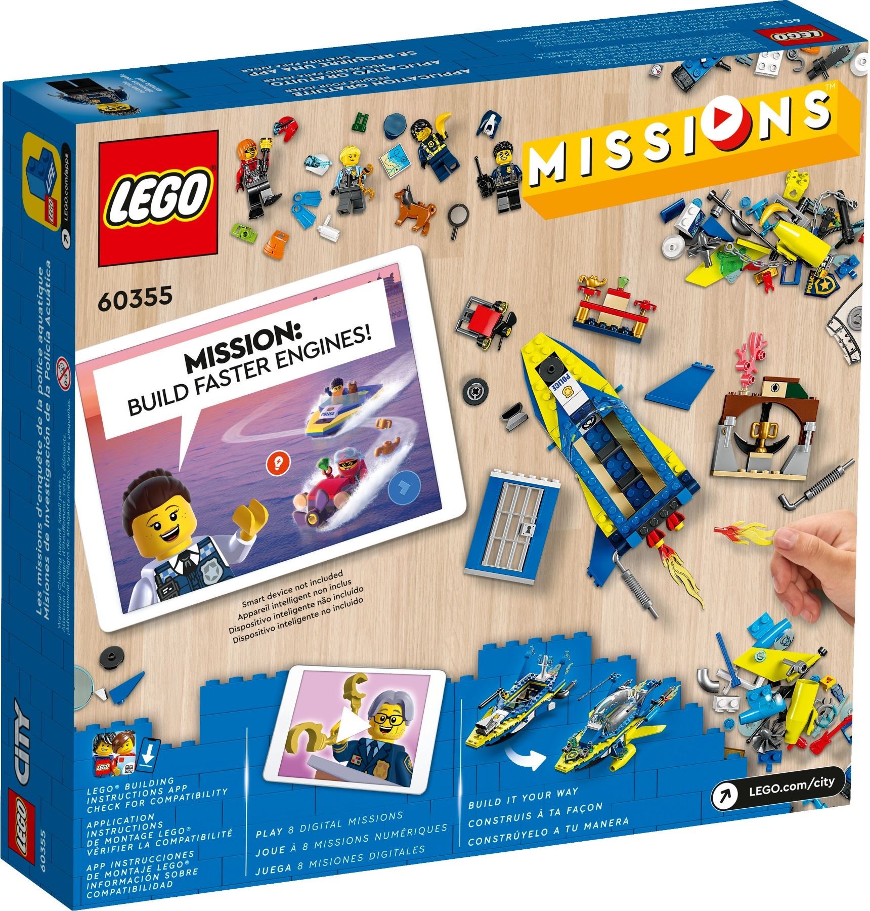 LEGO® City 60355 - Detektivmissionen der Wasserpolizei - Box Back