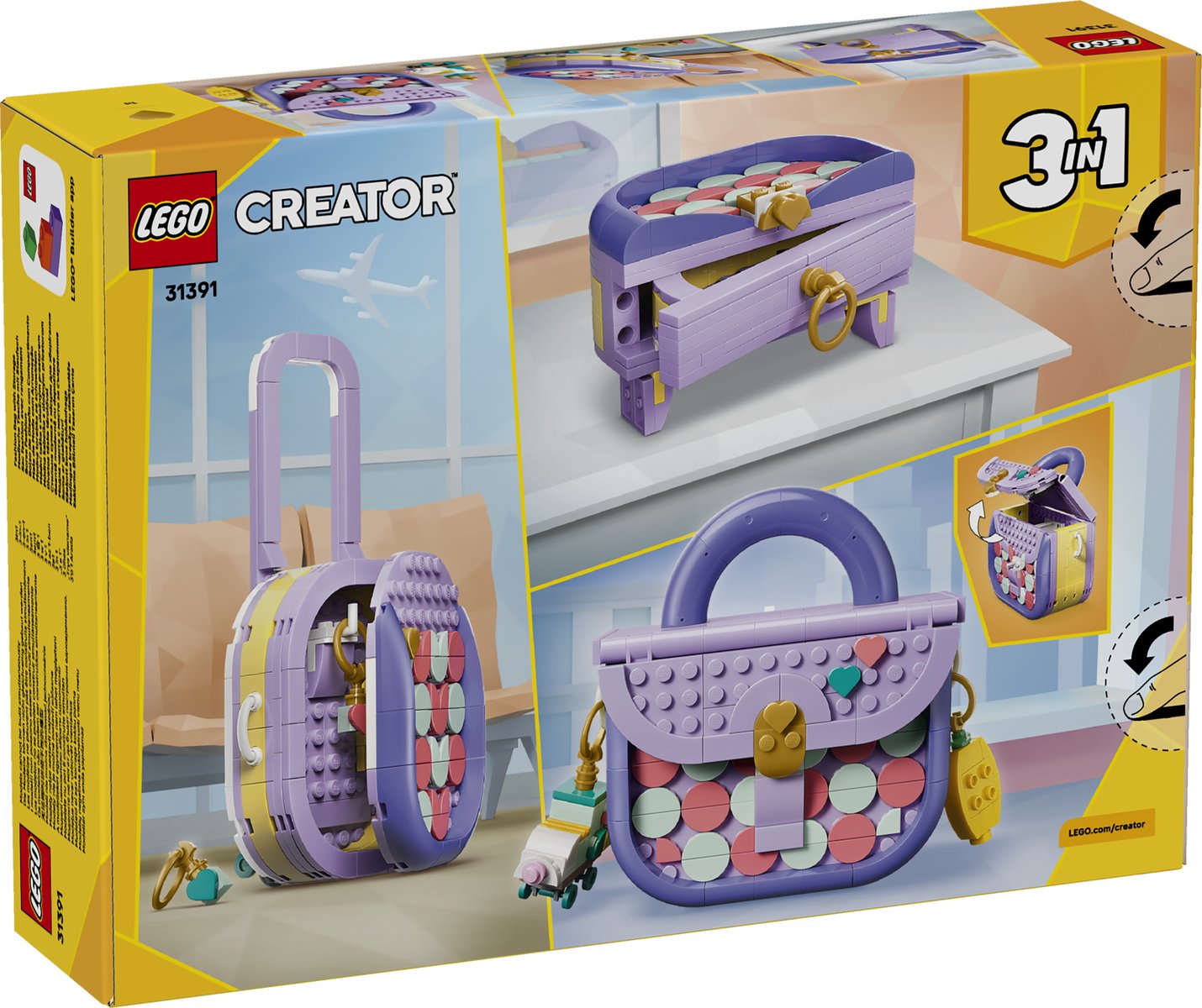 LEGO 31391 LEGO® Creator 31391 - Modische Tasche mit Staufach – Verpackung hinten