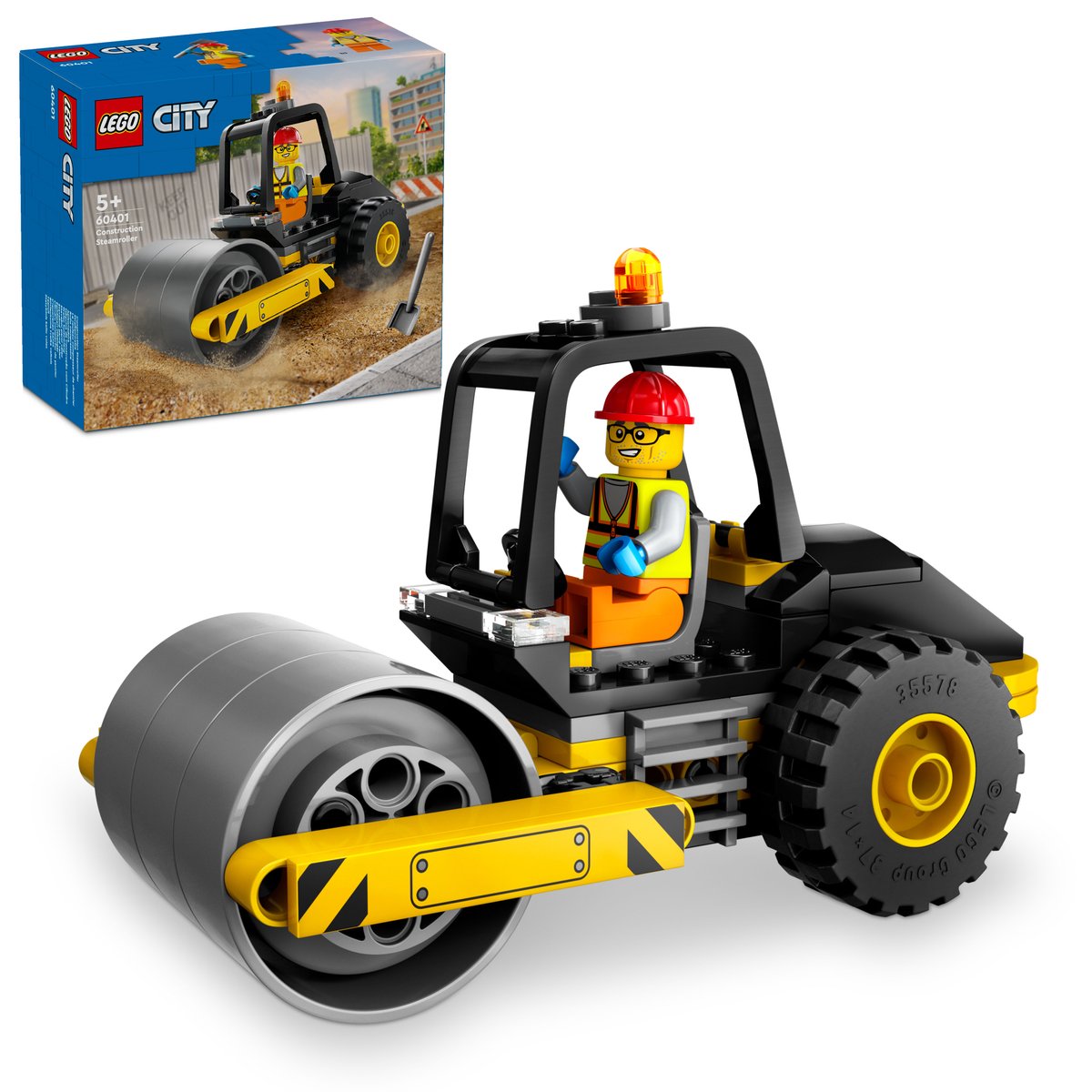 LEGO 60401 LEGO® City 60401 - Straßenwalze – Box & Produkt