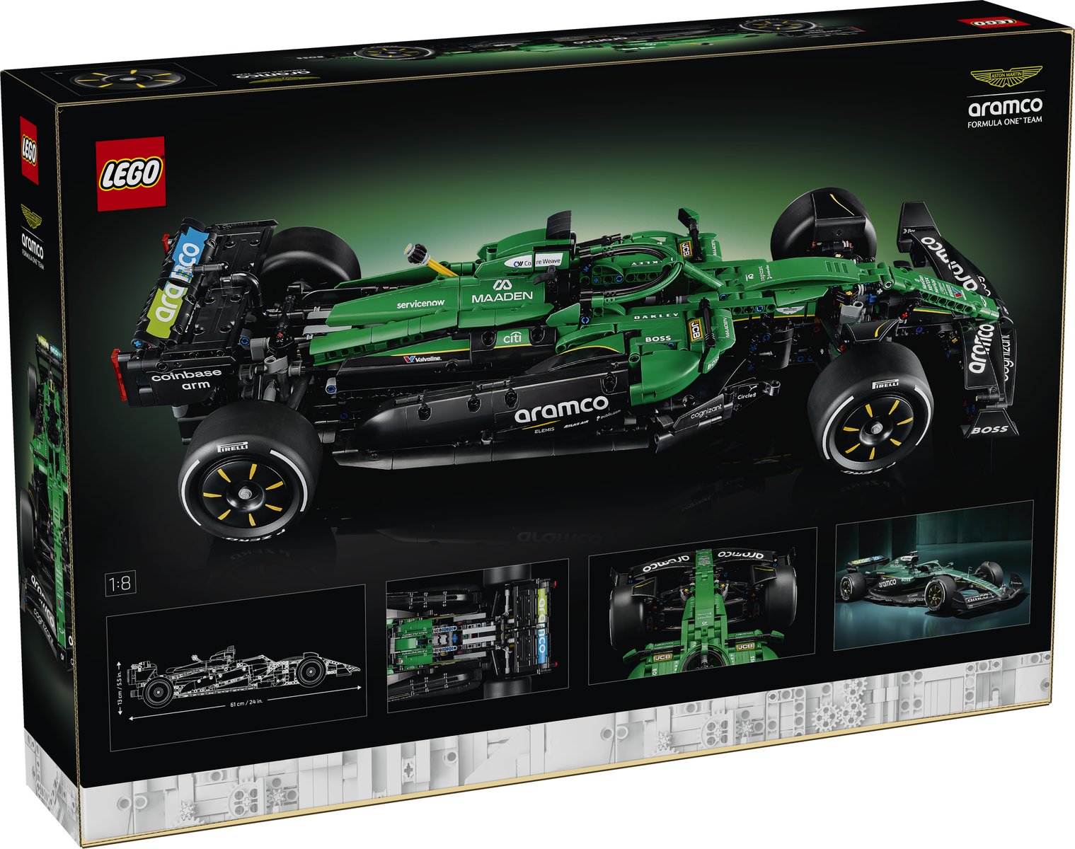 LEGO 42240 LEGO® Technic 42240 - Aston Martin Aramco AMR25 F1® Auto – Verpackung hinten