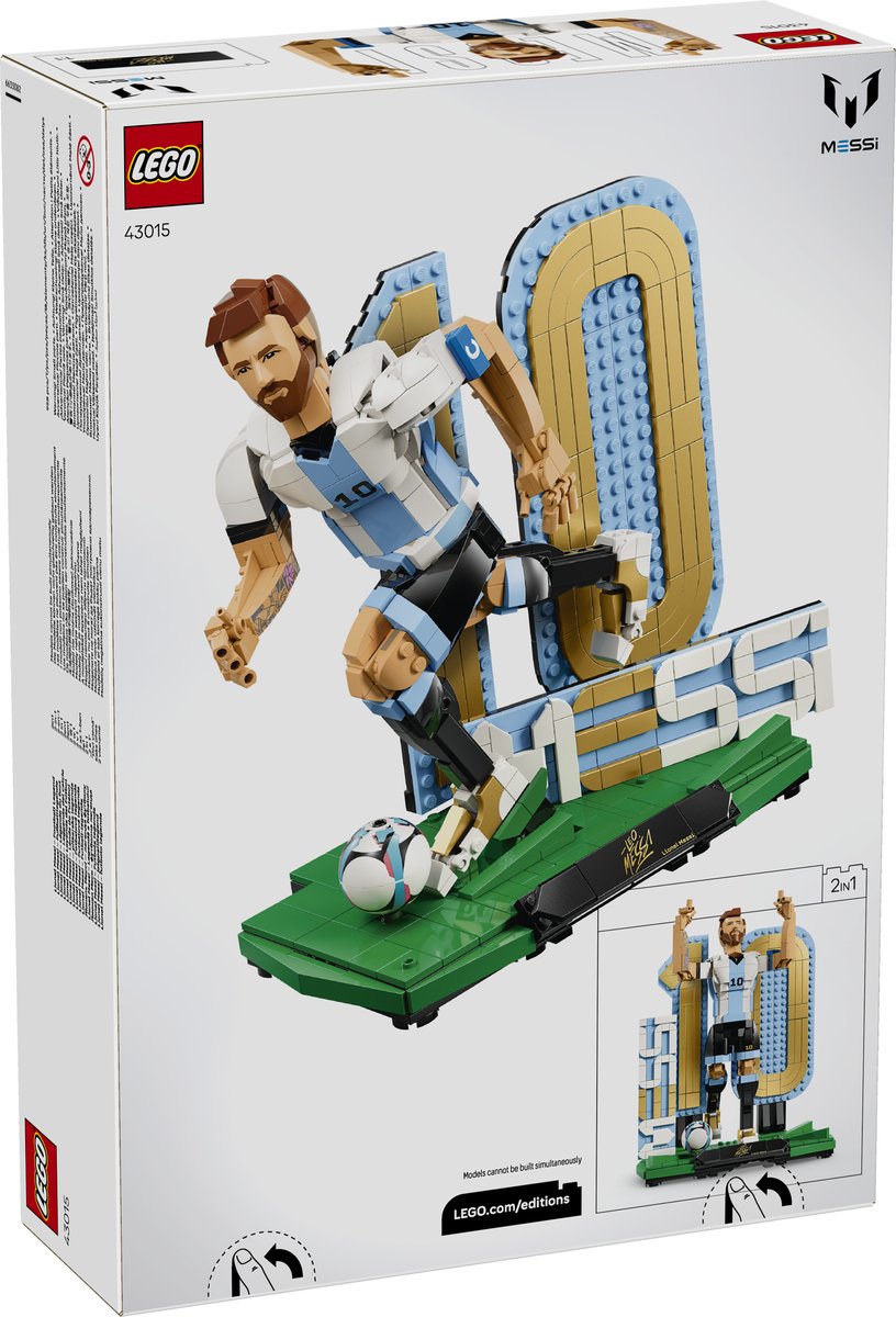 LEGO 43015 LEGO® Editions 43015 - Lionel Messi – Fußballlegende – Verpackung hinten