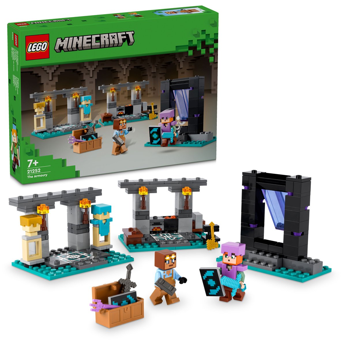 LEGO 21252 LEGO® Minecraft 21252 - Die Waffenkammer – Box & Produkt