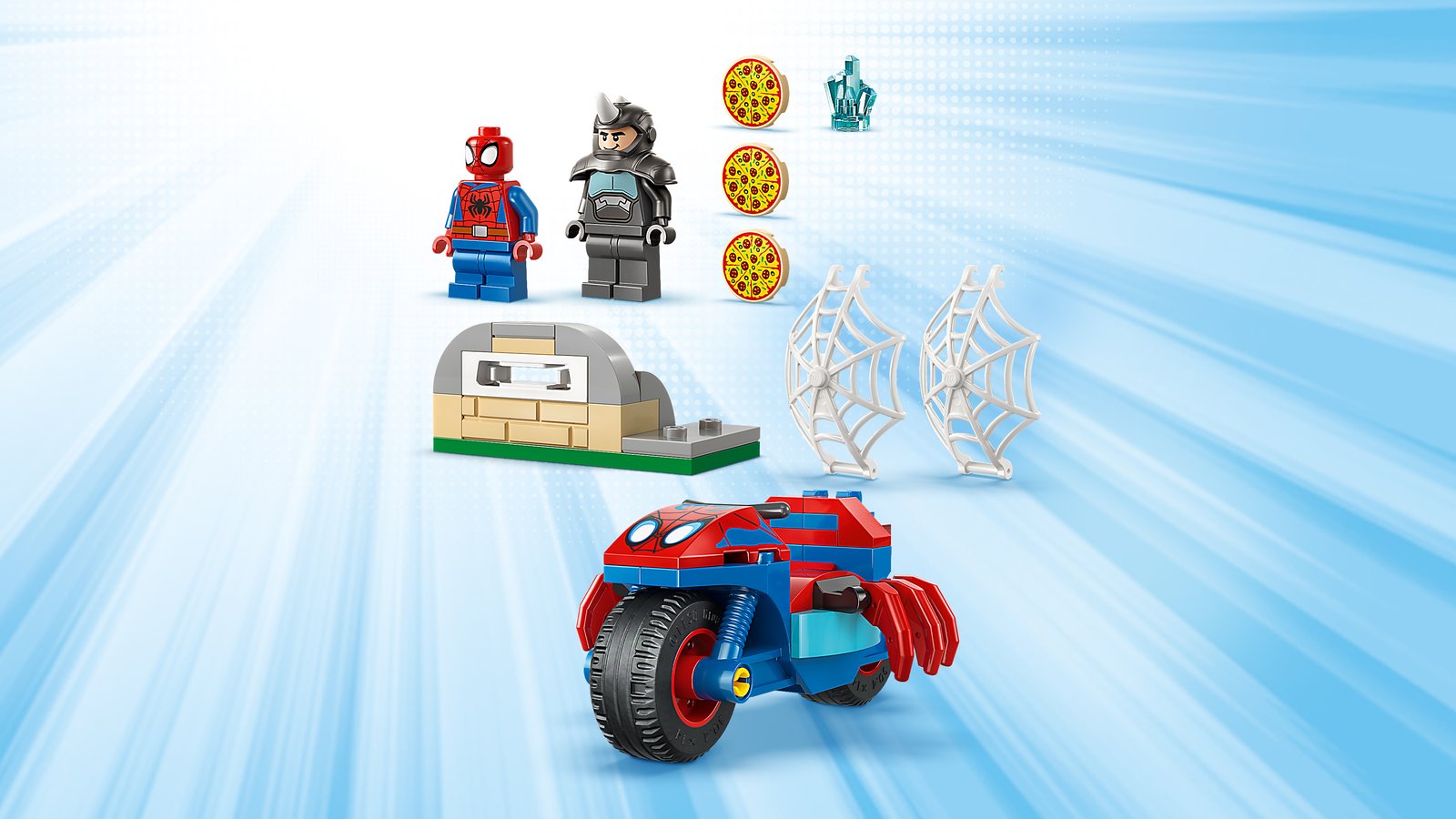 LEGO 11206 LEGO® ǀ Marvel Spidey und seine Super-Freunde 11206 - Spidey auf Motorrad vs. Rhino – Detailansicht 1