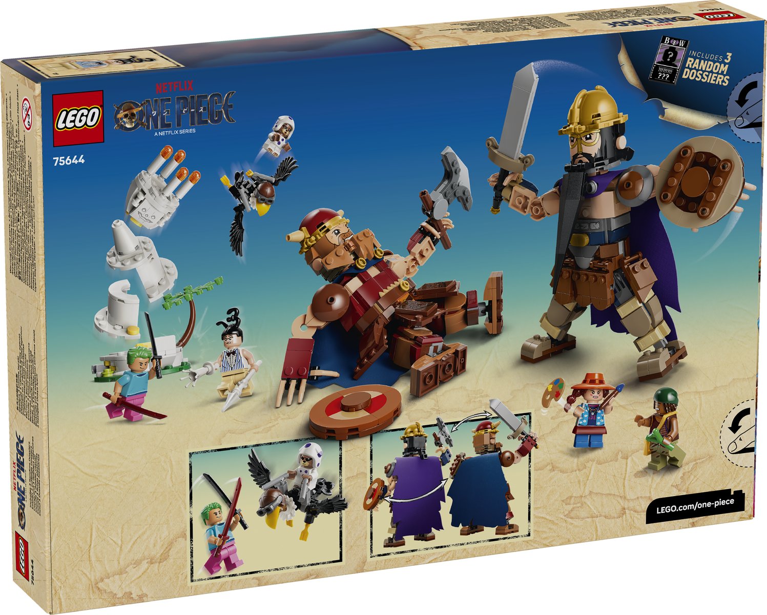 LEGO 75644 LEGO® ONE PIECE 75644 - Woogey vs. Boogey – Riesen aus Little Garden – Verpackung hinten