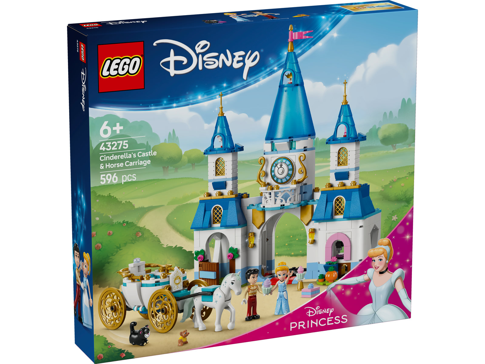 LEGO® Disney Princess 43275 - Cinderellas Schloss und Pferdekutsche