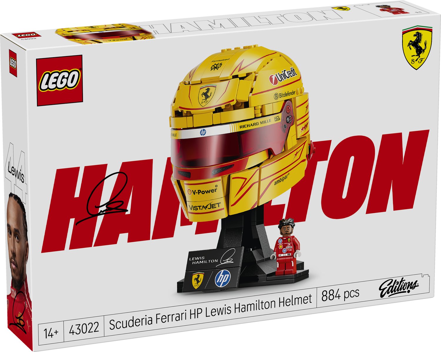 LEGO 43022 LEGO® Editions 43022 - Scuderia Ferrari HP Lewis Hamilton Helm – Verpackung vorne