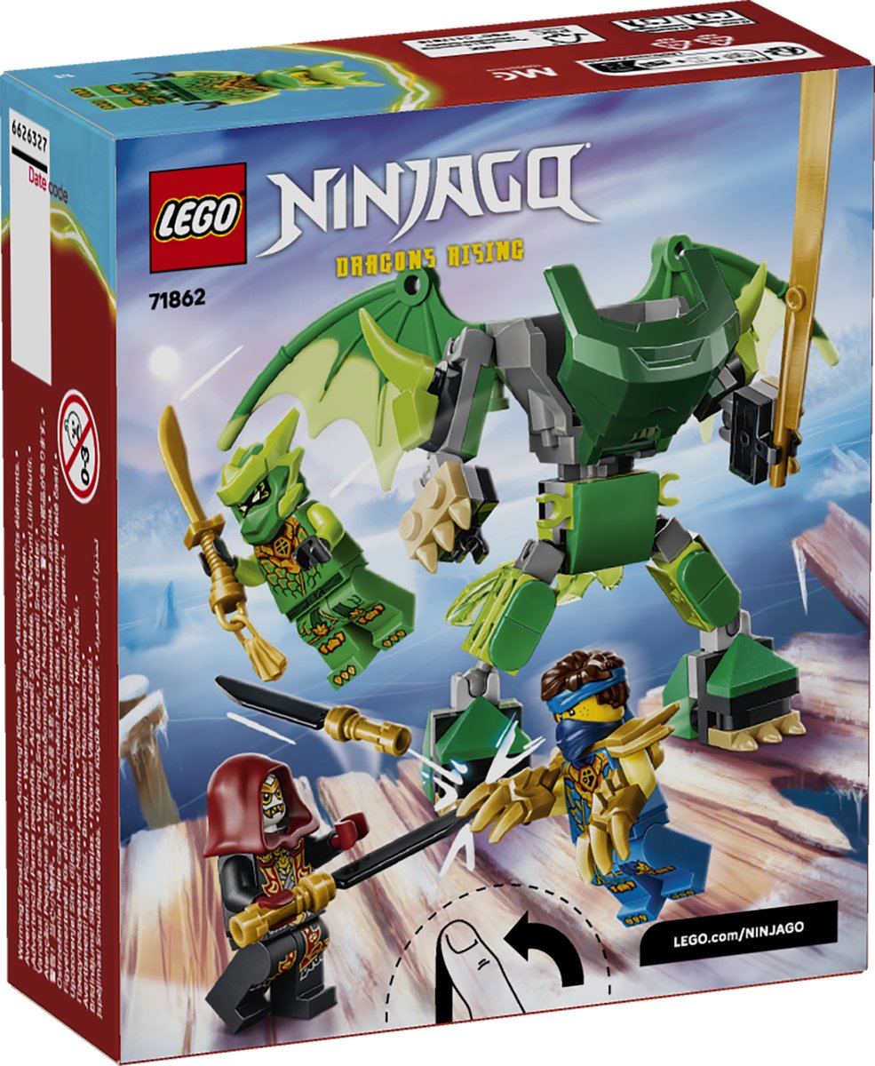 LEGO 71862 LEGO® NINJAGO® 71862 - Lloyds Drachen-Mech Battle Set – Verpackung hinten