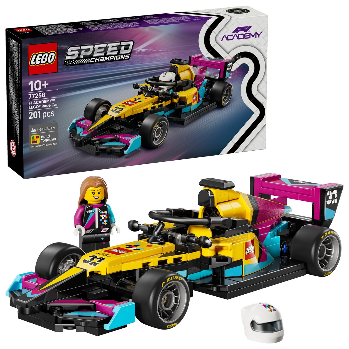 LEGO 77258 LEGO® Speed Champions 77258 - F1 ACADEMY™ LEGO® Rennwagen – Box & Produkt