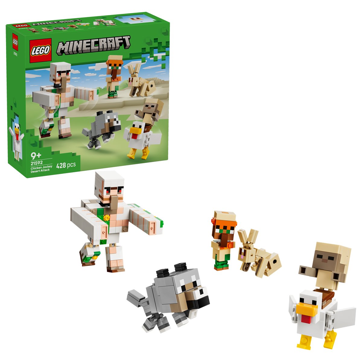 LEGO 21592 LEGO® Minecraft® 21592 - Angriff des Hühnerreiters in der Wüste – Box & Produkt