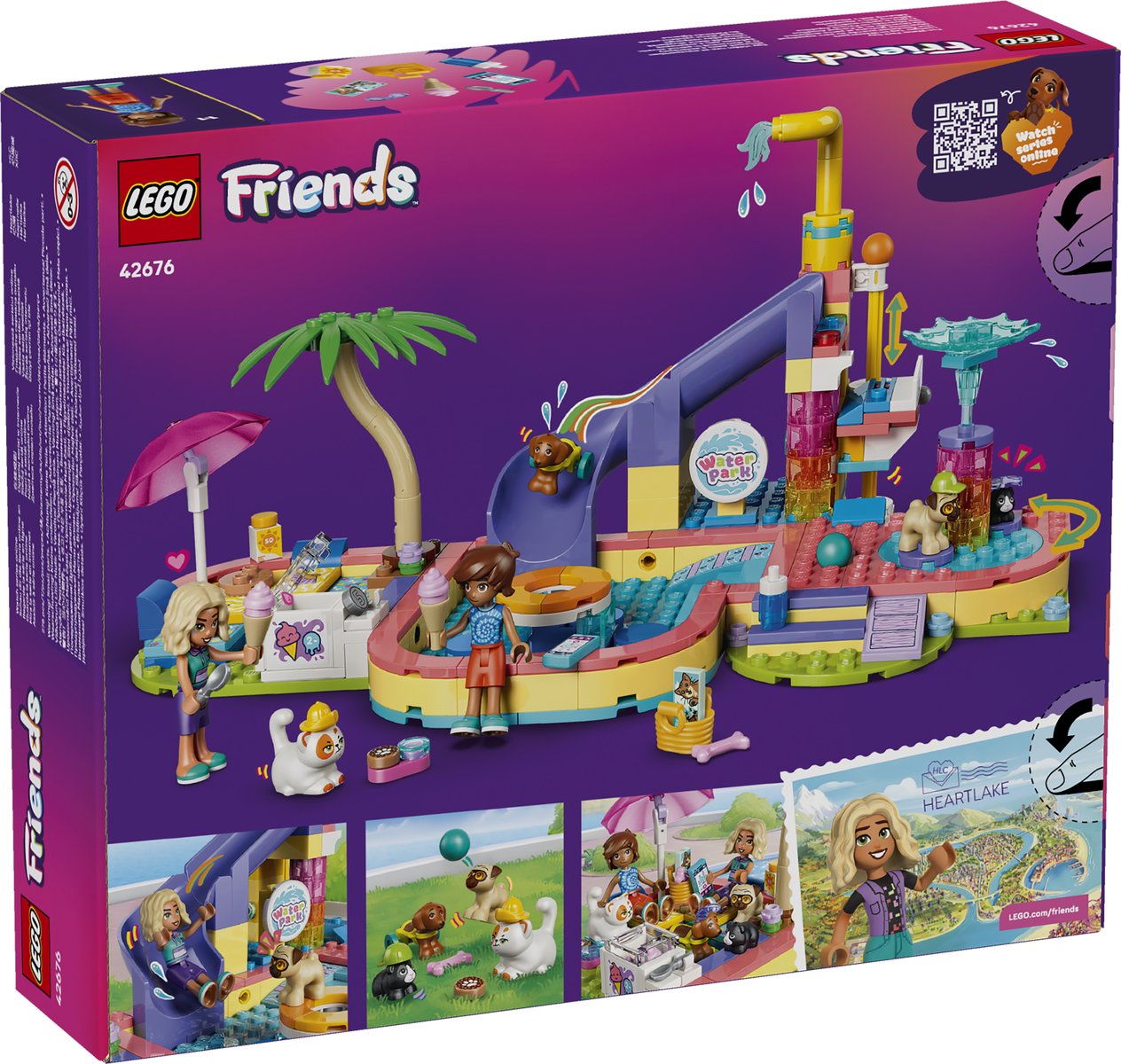 LEGO 42676 LEGO® Friends 42676 - Lustiger Tag im Wasserpark – Verpackung hinten