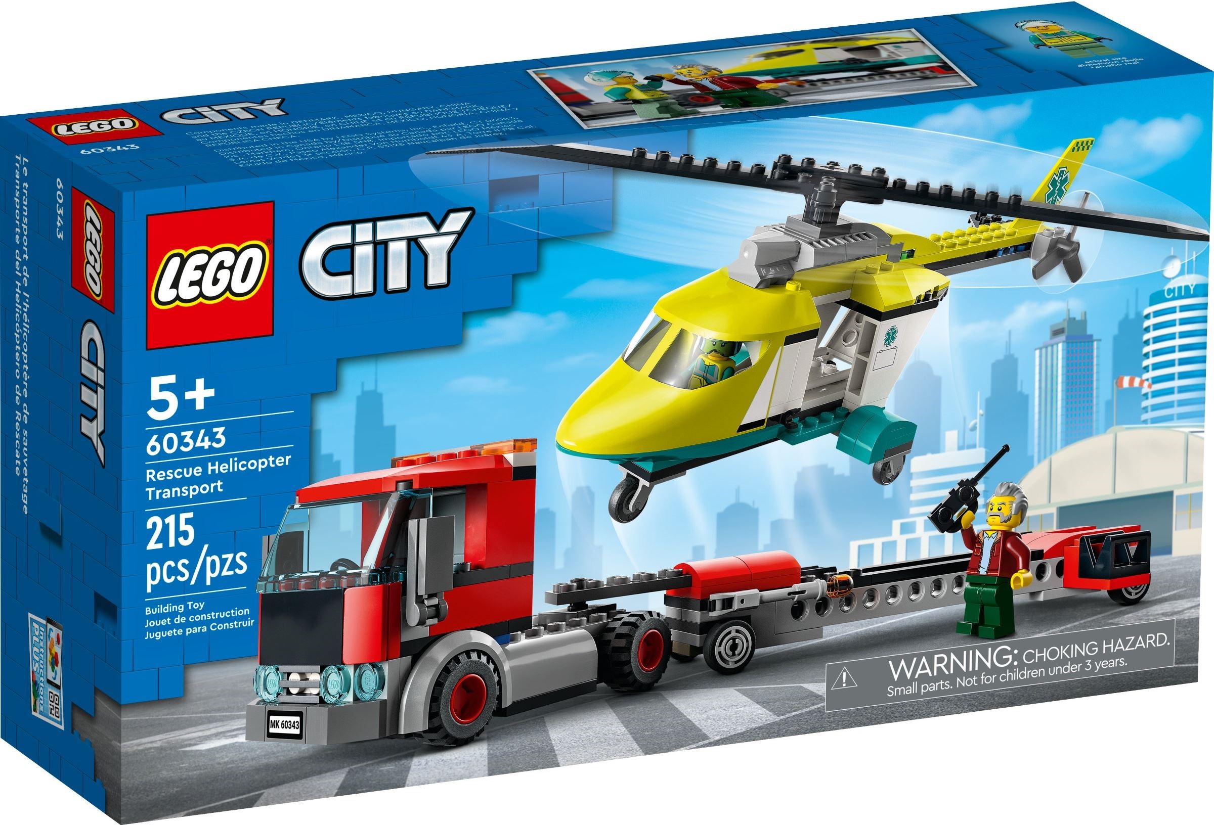 LEGO® City 60343 - Hubschrauber Transporter - Box Front
