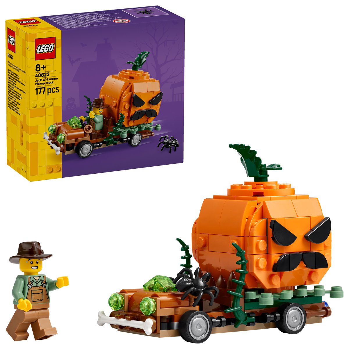 LEGO 40822 LEGO® LEGO Iconic 40822 - Pickup mit Halloweenkürbis – Box & Produkt