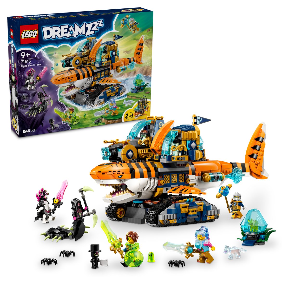 LEGO 71515 LEGO® DREAMZzz 71515 - Tigerhai-Fahrzeug – Box & Produkt