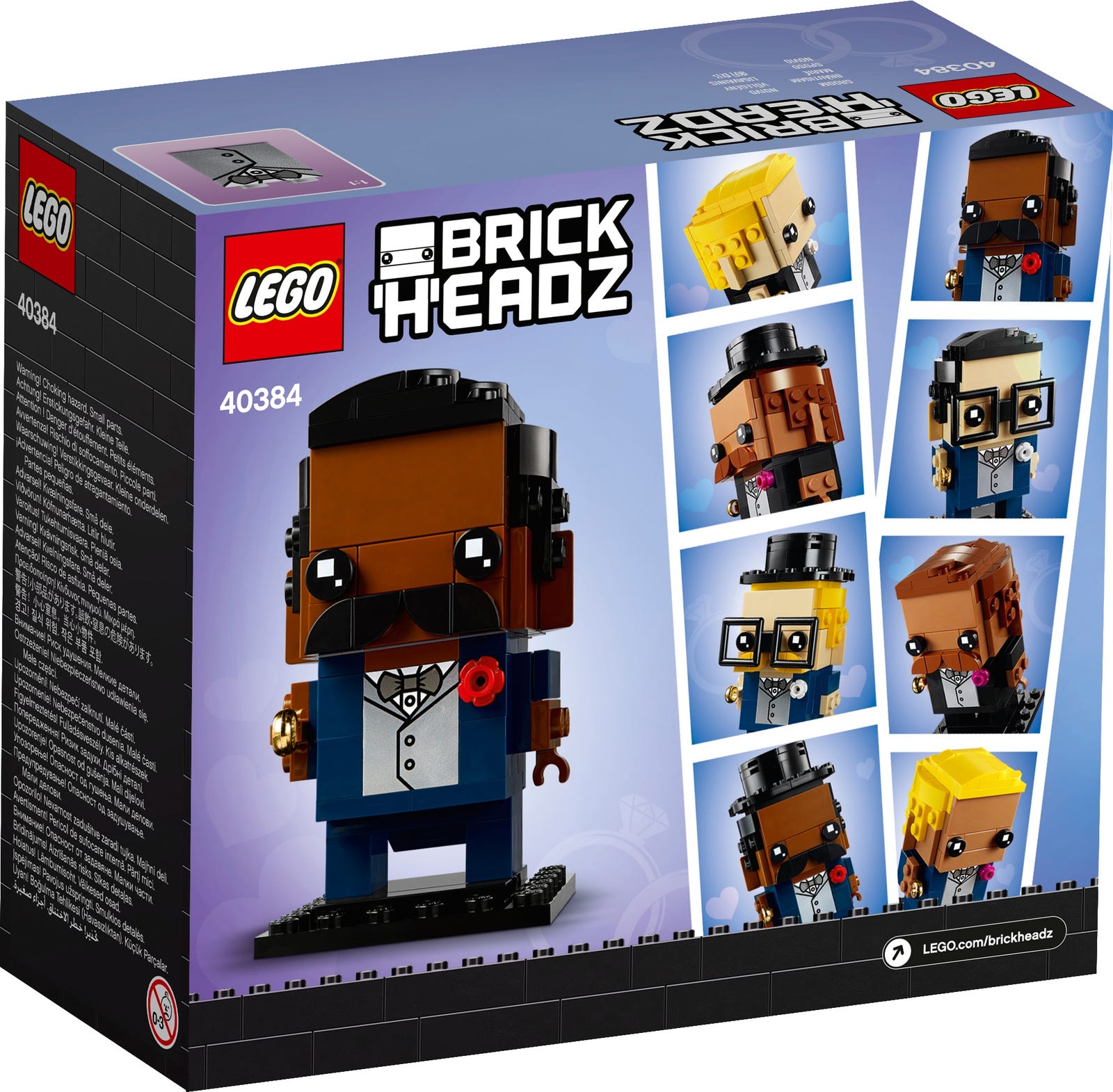 LEGO® BrickHeadz™ 40384 - Bräutigam LEGO® BrickHeadz™ 40384 - Bräutigam - Box Back