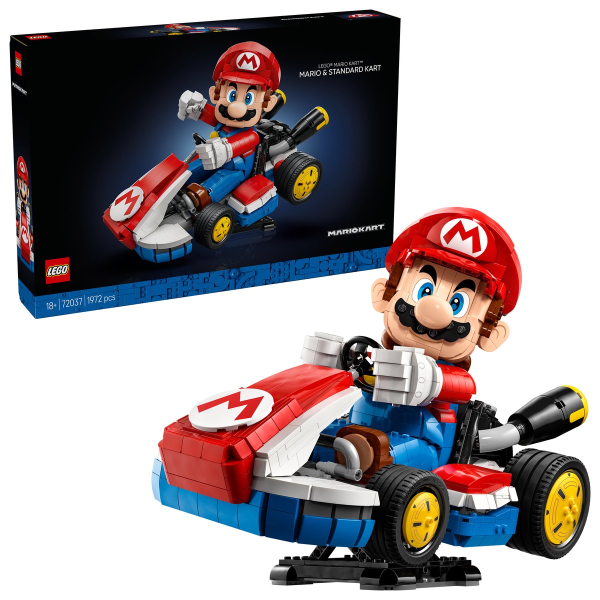 LEGO 72037 LEGO® Super Mario 72037 - Mario Kart™: Mario & Standard-Kart – Box & Produkt