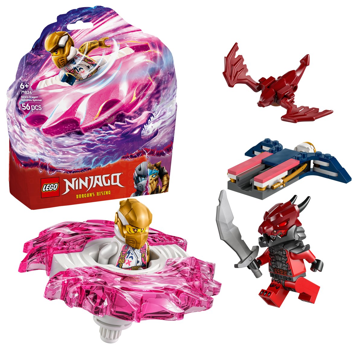 LEGO 71824 LEGO® Ninjago 71824 - Soras Drachen-Spinjitzu-Spinner – Box & Produkt