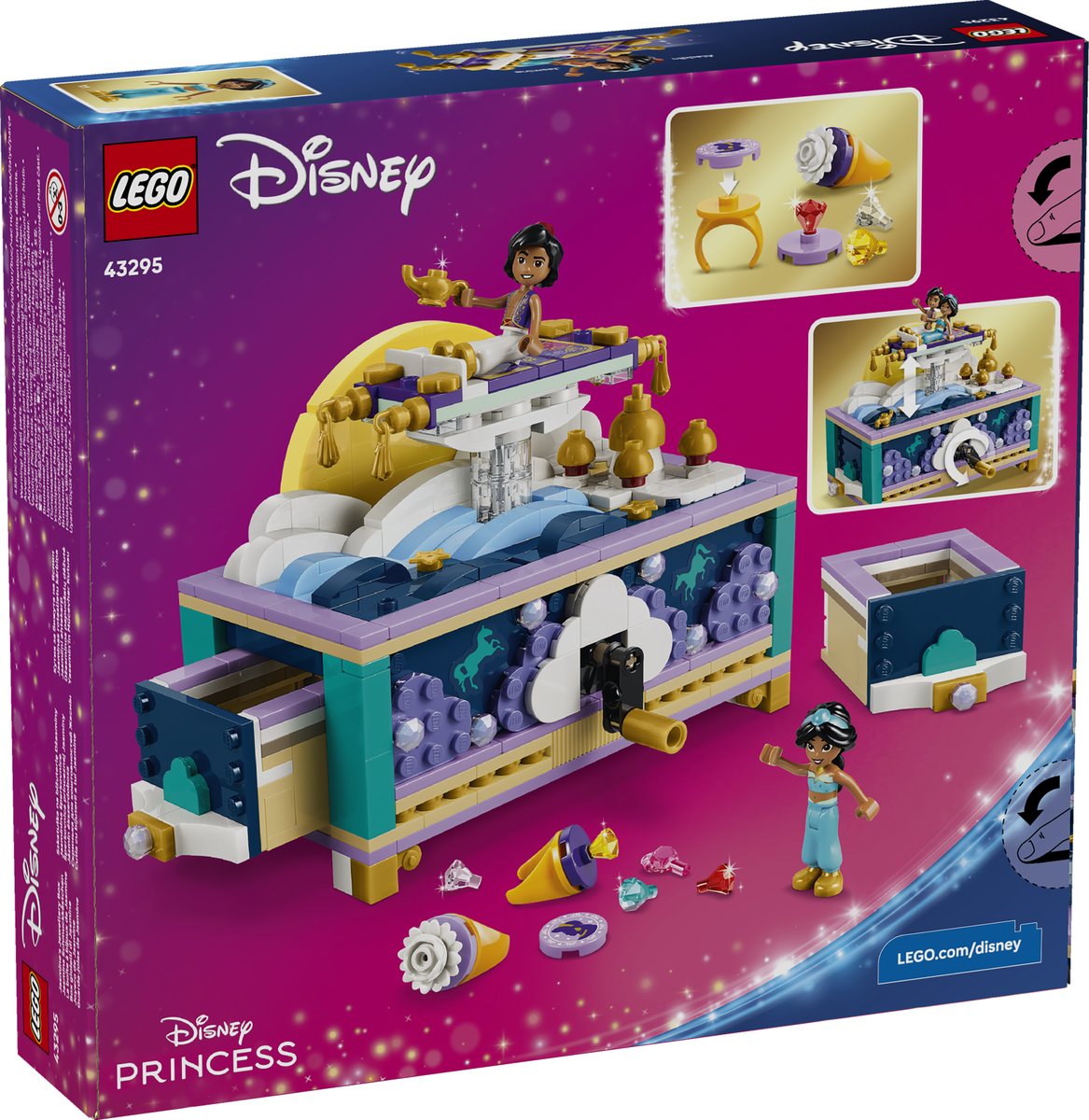 LEGO 43295 LEGO® ǀ Disney Princess 43295 - Jasmins Schmuckkästchen – Verpackung hinten