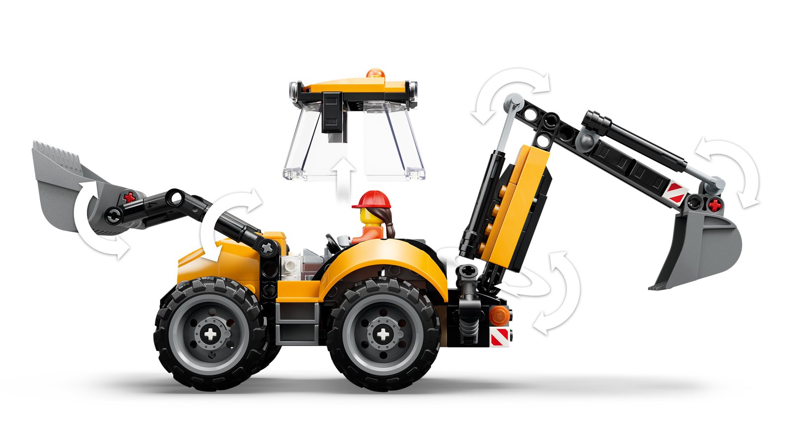 LEGO 60480 LEGO® City 60480 - Gelber Baggerlader – Detailansicht 4