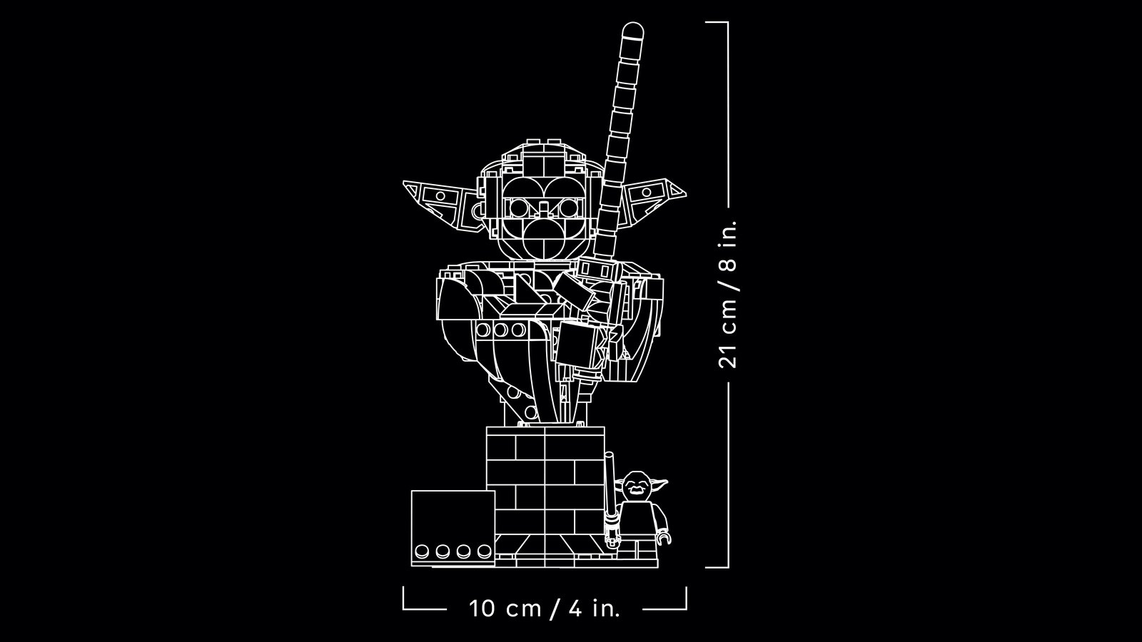 LEGO 75438 LEGO® Star Wars™ 75438 - Yoda™ Büste – Detailansicht 5