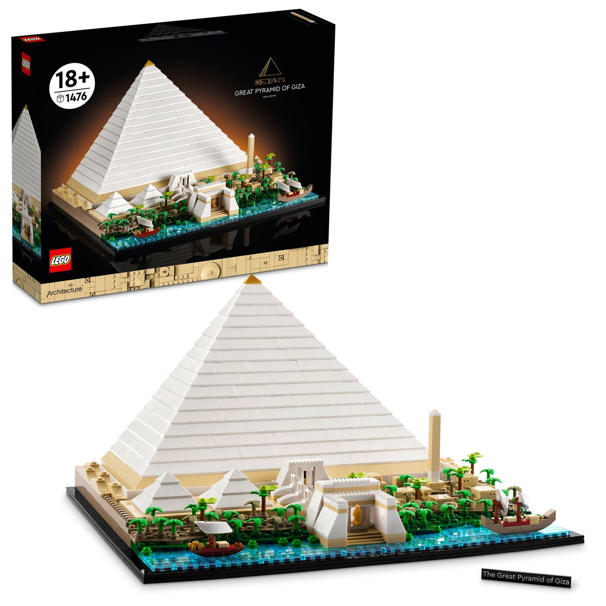 LEGO 21058  LEGO® Architecture 21058 - Cheops-Pyramide – Box & Produkt