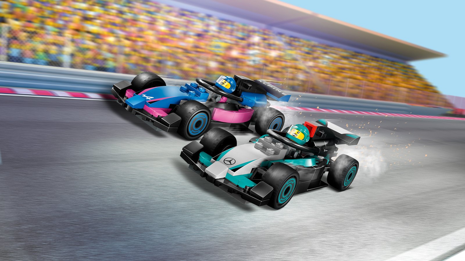 LEGO 60444 LEGO® City 60444 - F1® Garage mit Mercedes-AMG & Alpine Rennautos – Detailansicht 2