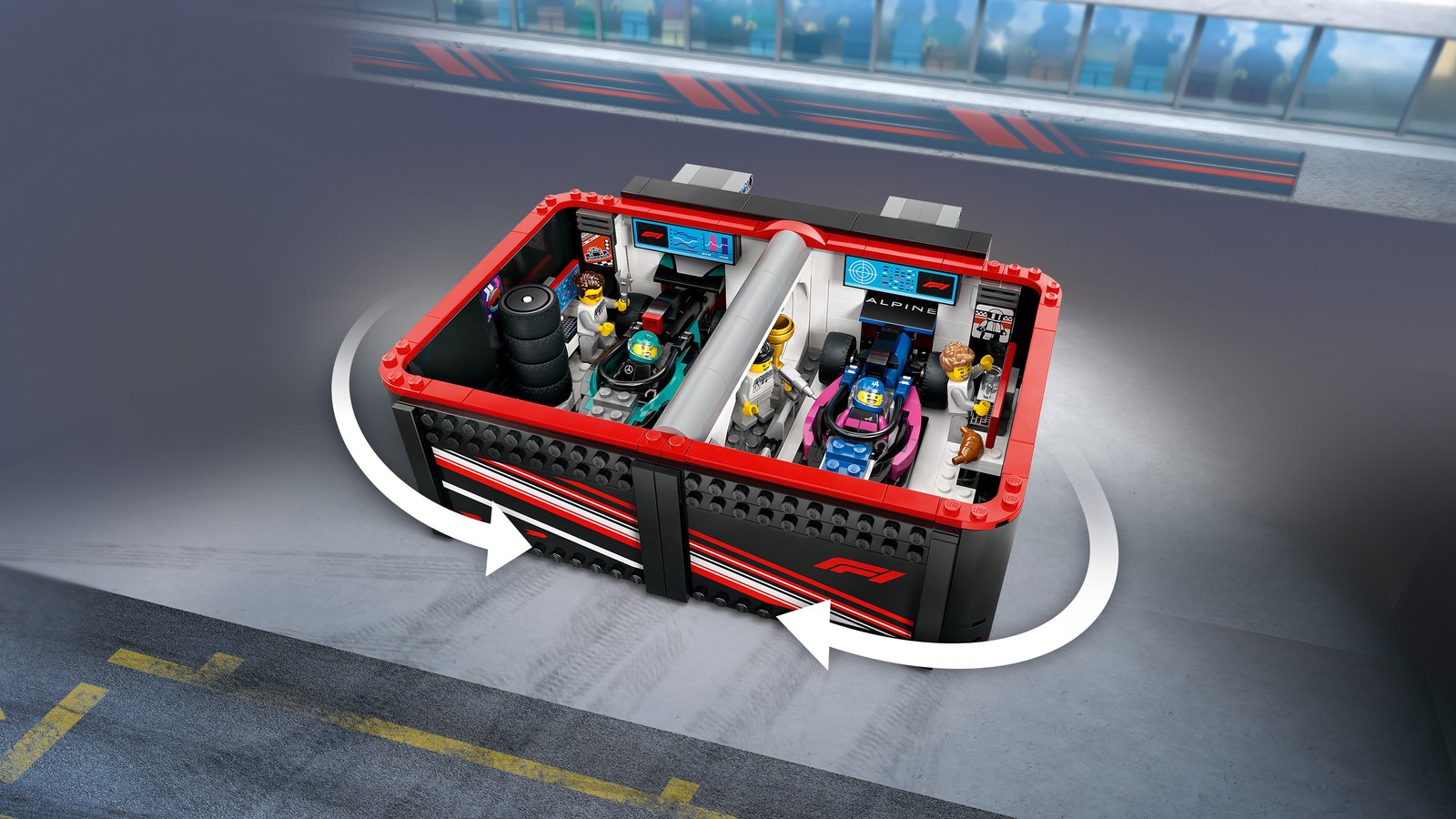 LEGO 60444 LEGO® City 60444 - F1® Garage mit Mercedes-AMG & Alpine Rennautos – Detailansicht 3