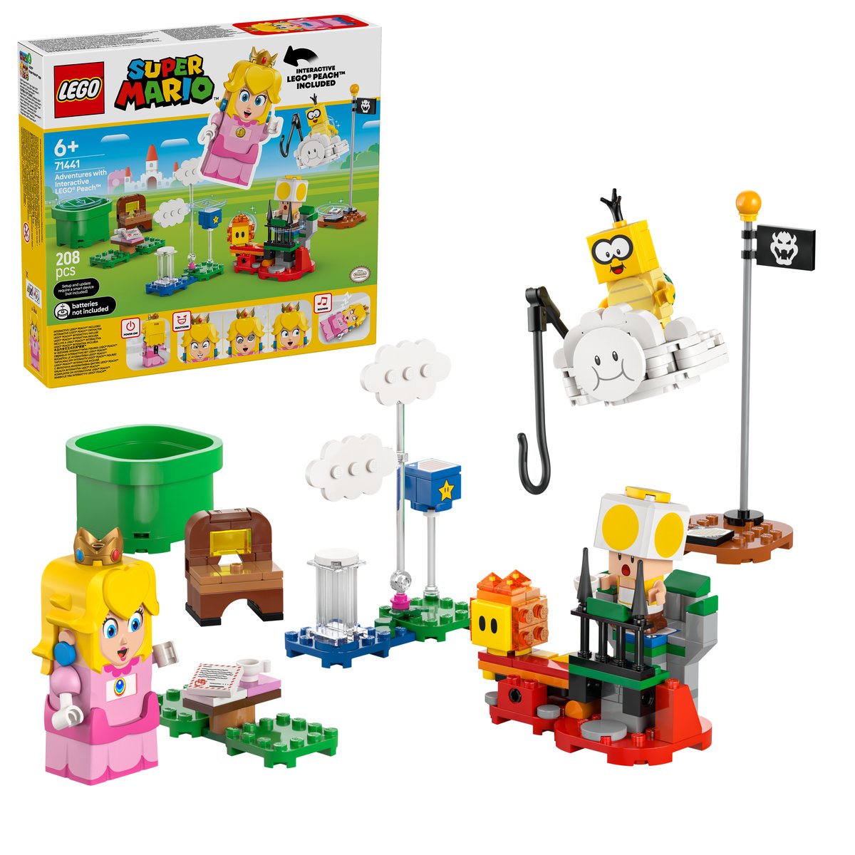 LEGO 71441 LEGO® Super Mario 71441 - Abenteuer mit der interaktiven LEGO® Peach™ – Box & Produkt